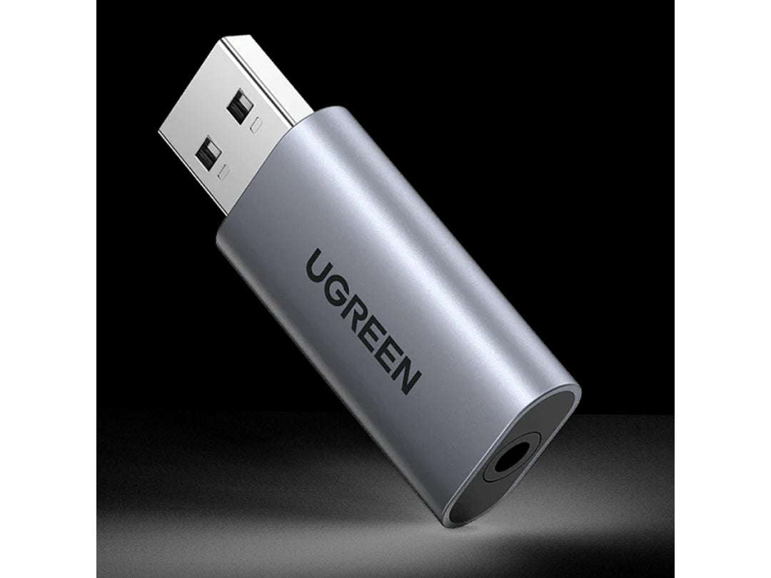 محول صوت من USB إلى 3.5 ملم (ميكروفون + سماعة رأس) من uGreen CM383-80864 محول صوت من USB إلى 3.5 ملم (ميكروفون + سماعة رأس) من uGreen CM383-80864